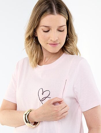 T-shirt met print voor borstvoeding