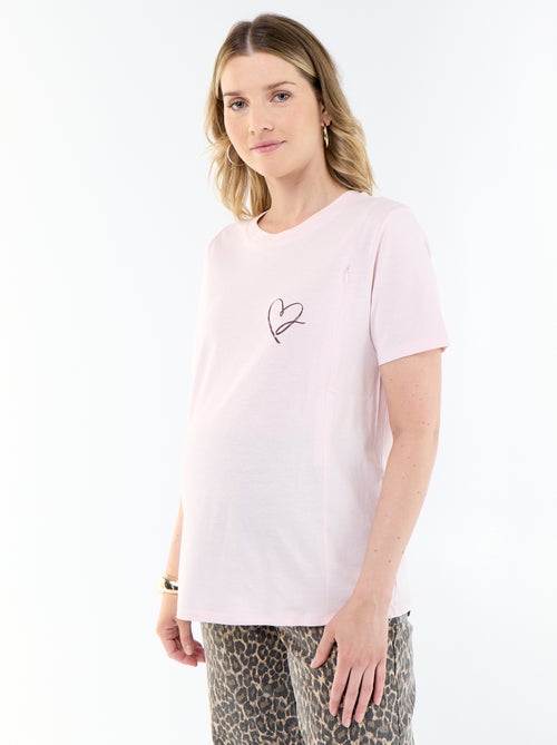 T-shirt met print voor borstvoeding - Kiabi