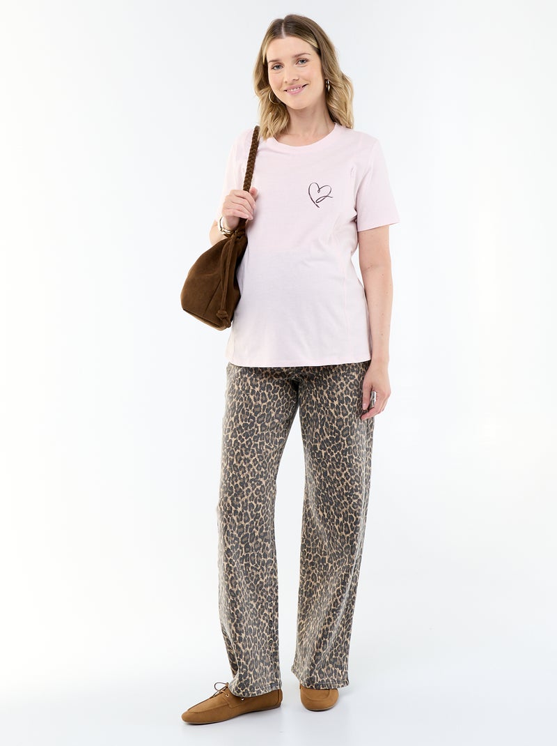 T-shirt met print voor borstvoeding Rose - Kiabi