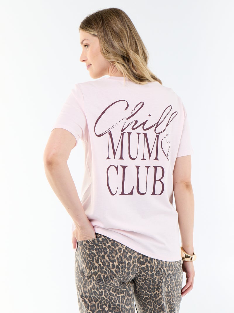 T-shirt met print voor borstvoeding Rose - Kiabi