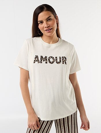 T-shirt met print voor borstvoeding