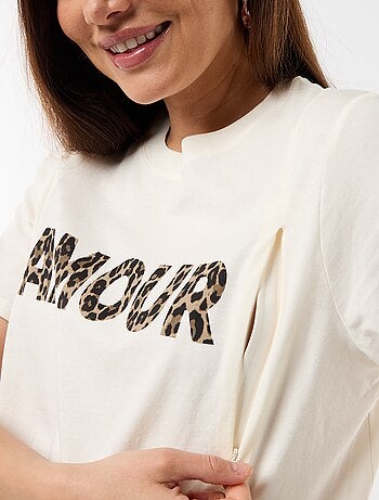 T-shirt met print voor borstvoeding