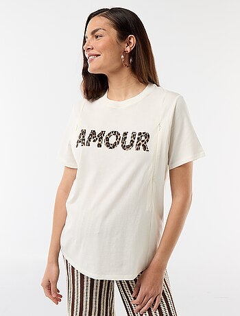 T-shirt met print voor borstvoeding