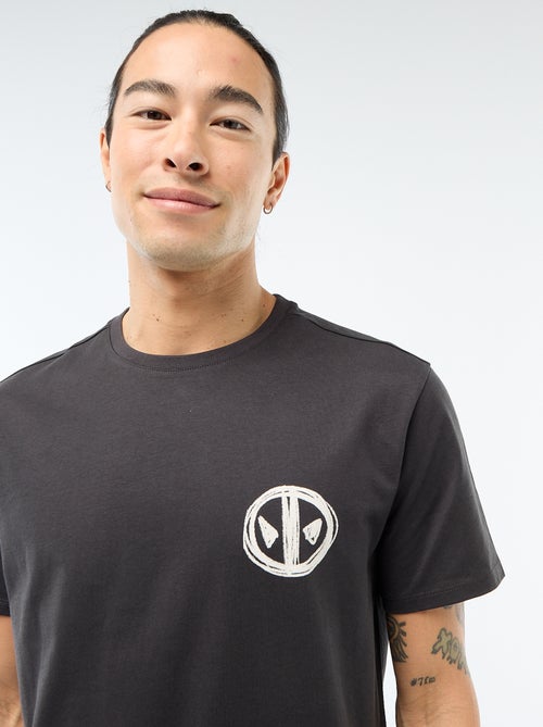 T-shirt met print voor/achter 'Deadpool'/'Marvel' - Kiabi