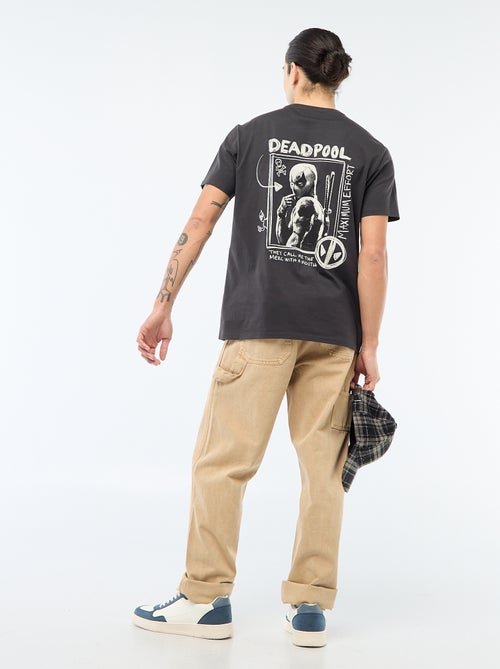 T-shirt met print voor/achter 'Deadpool'/'Marvel' - Kiabi