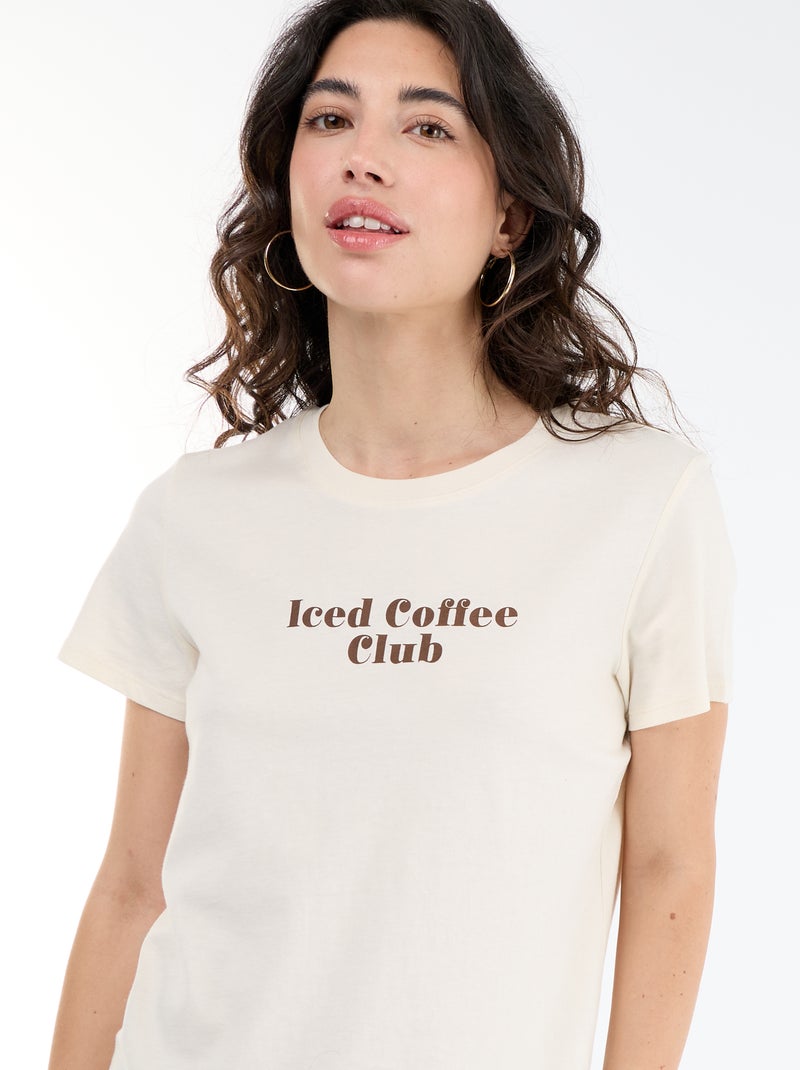 T-shirt met print Wit - Kiabi