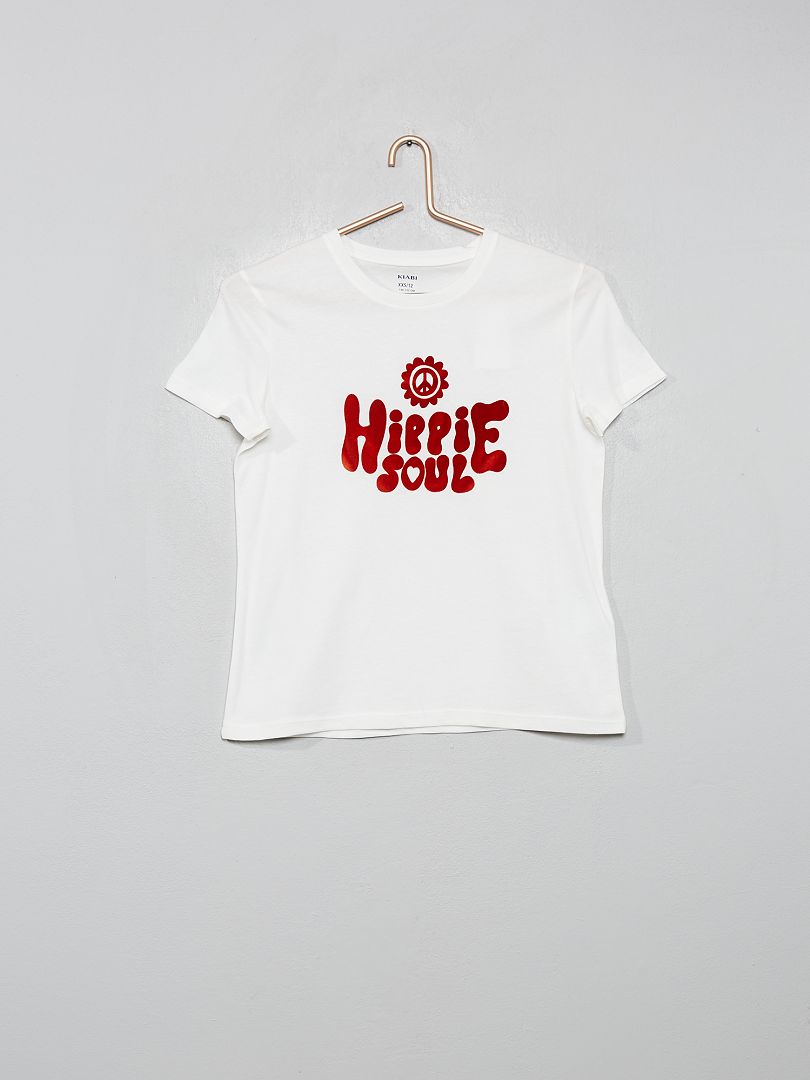 T-shirt met print WIT - Kiabi