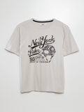 T-shirt met 'Produkt'-print WIT - Kiabi