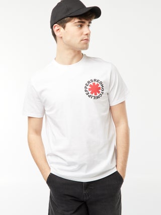 T-shirt met 'Red Hot Chili Peppers'-print