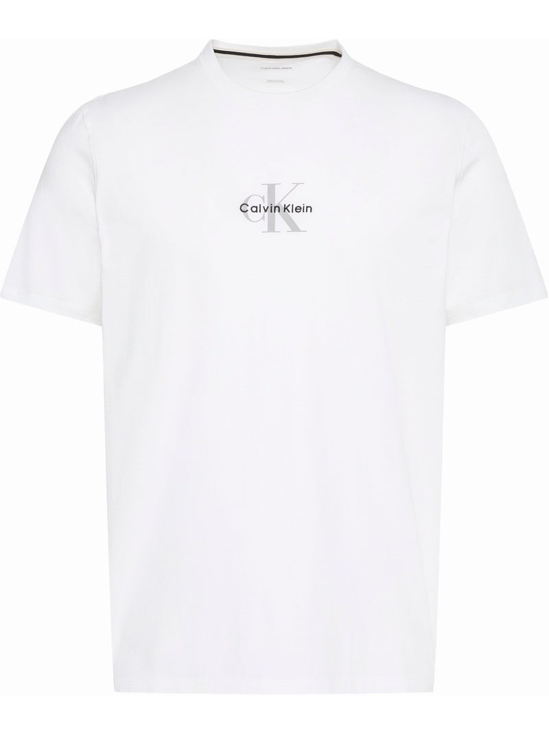 T-shirt met ronde hals - Calvin Klein Wit - Kiabi
