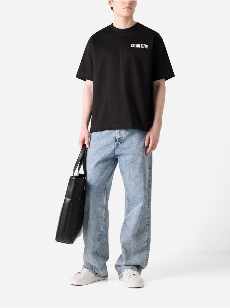 T-shirt met ronde hals - Calvin Klein Zwart - Kiabi