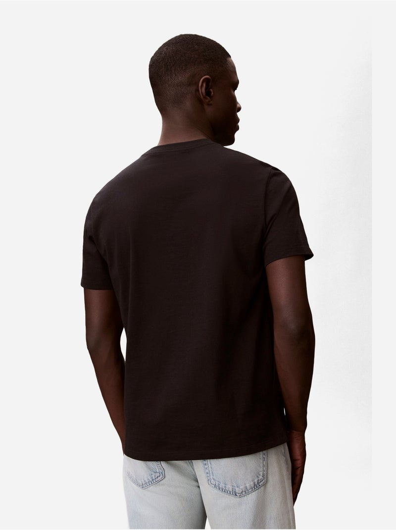 T-shirt met ronde hals - Calvin Klein Zwart - Kiabi