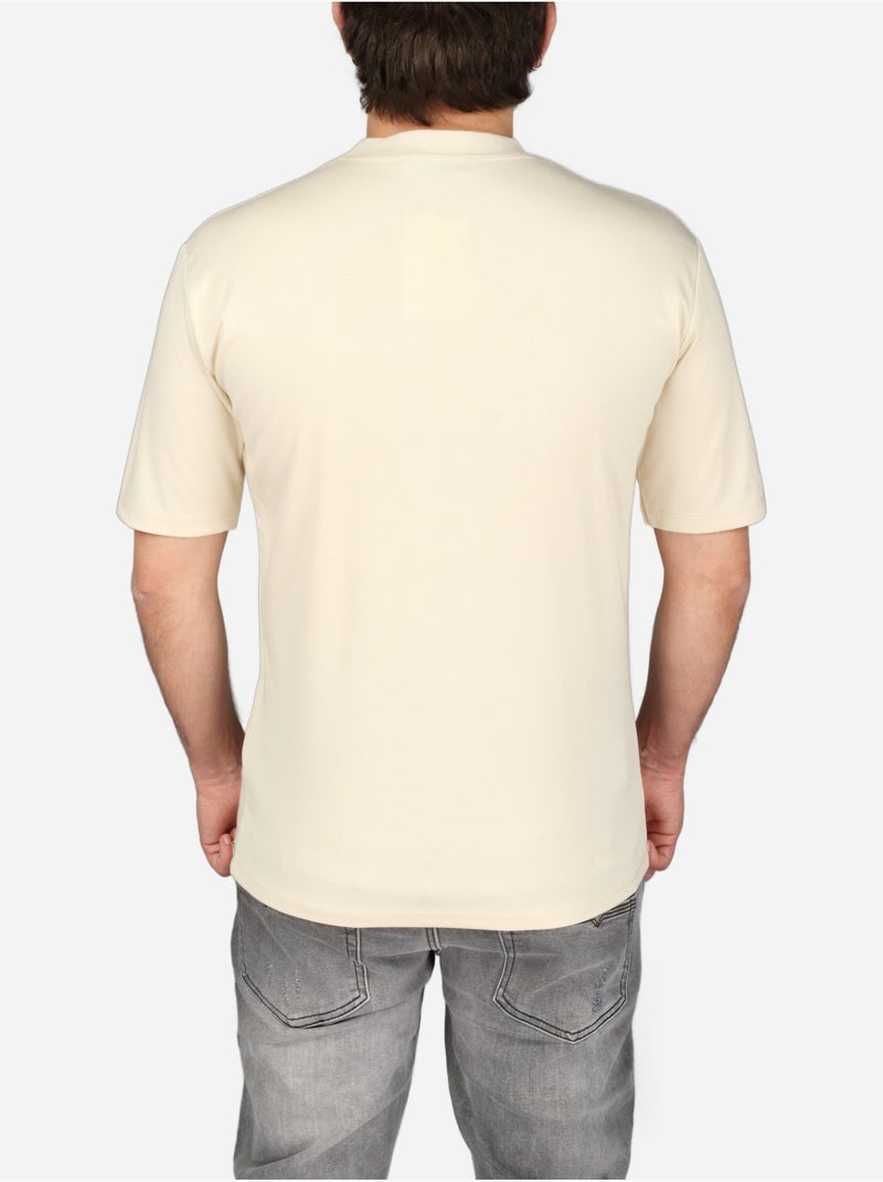 T-shirt met ronde hals - Frilivin Beige - Kiabi