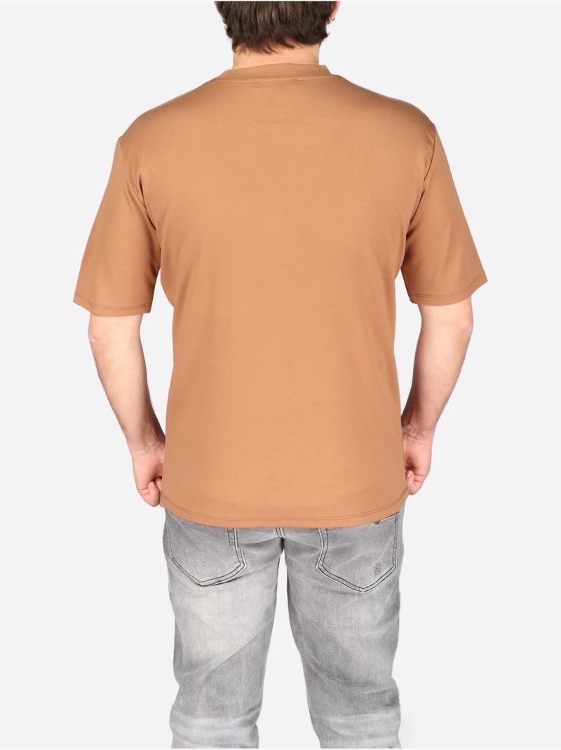 T-shirt met ronde hals - Frilivin Camel - Kiabi