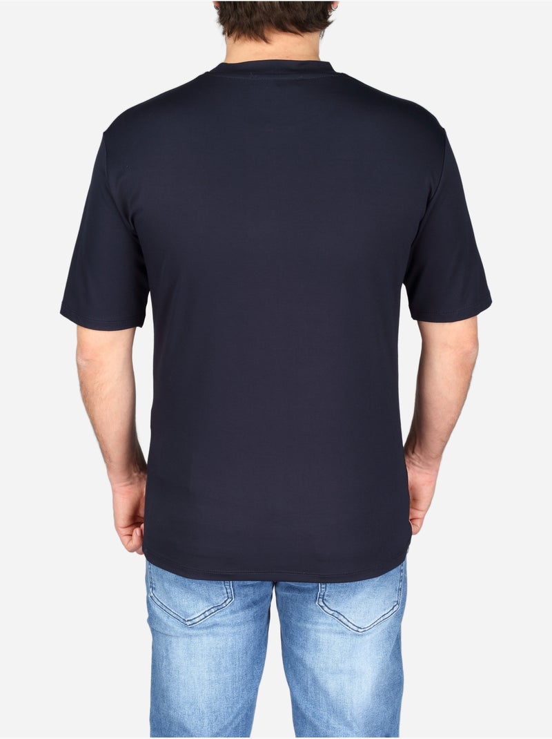 T-shirt met ronde hals - Frilivin Donkerblauw - Kiabi