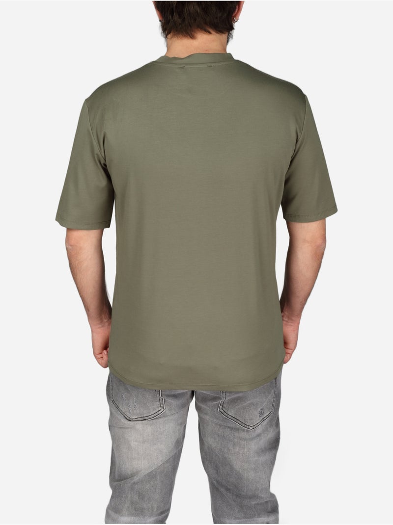 T-shirt met ronde hals - Frilivin Kaki - Kiabi