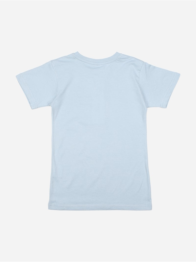 T-shirt met ronde hals - Redskins Lichtblauw - Kiabi