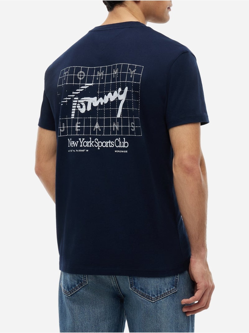 T-shirt met ronde hals - Tommy jeans Blauw - Kiabi