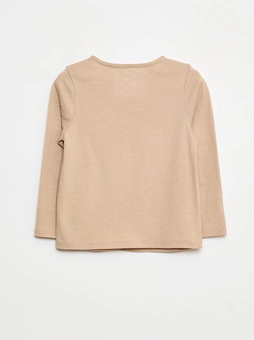 T-shirt met ronde hals en kerstprint - Kiabi