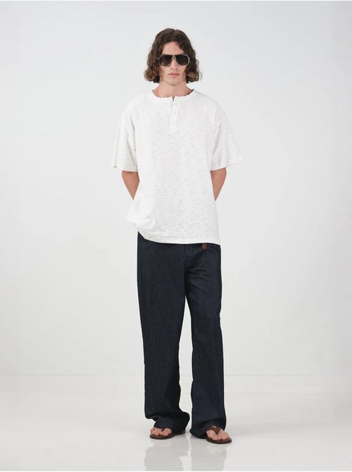 T-shirt met ronde hals en knoopdetails giesto - Kiabi