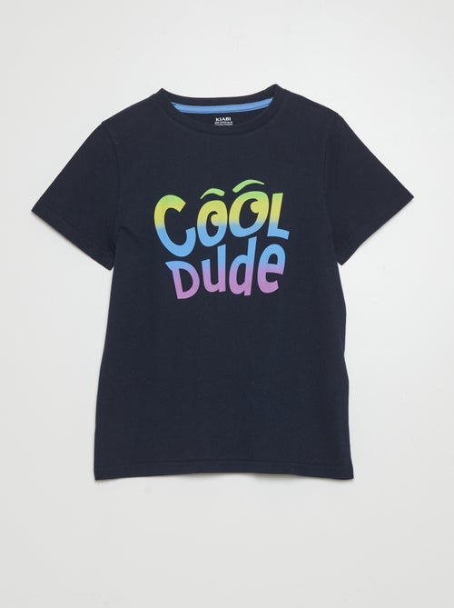 T-shirt met ronde hals en korte mouw - Kiabi