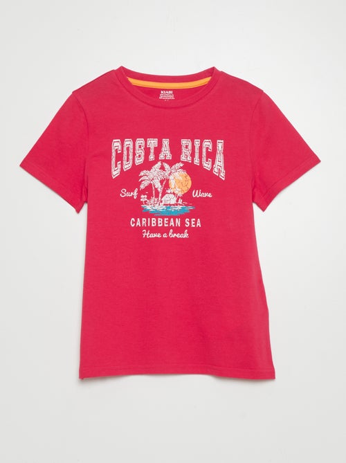 T-shirt met ronde hals en korte mouw - Kiabi