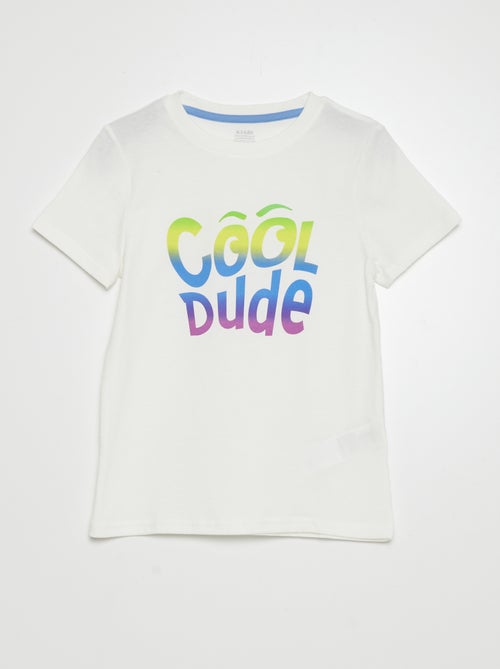 T-shirt met ronde hals en korte mouw - Kiabi
