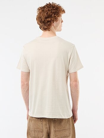 T-shirt met ronde hals en print van katoen