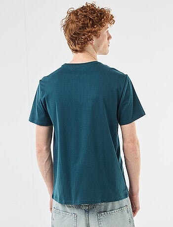 T-shirt met ronde hals en print van katoen
