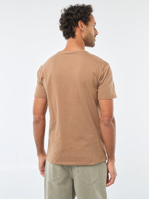 T-shirt met ronde hals, korte mouwen en print - Kiabi