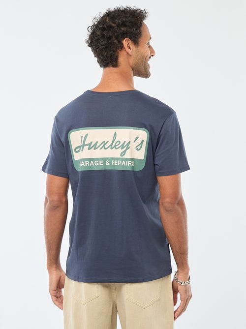 T-shirt met ronde hals, korte mouwen en print - Kiabi