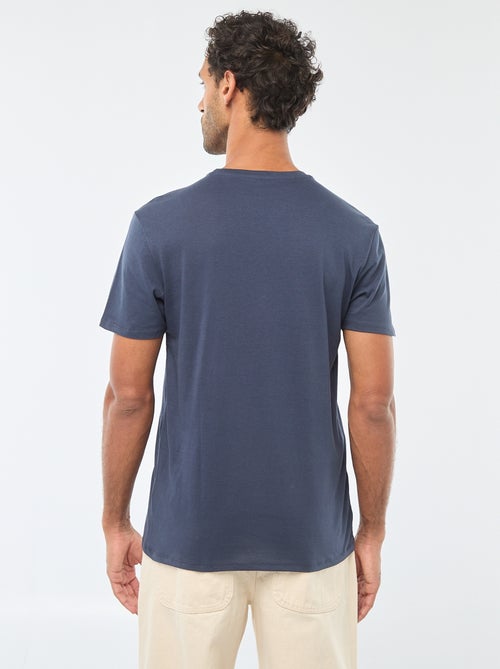 T-shirt met ronde hals, korte mouwen en print - Kiabi