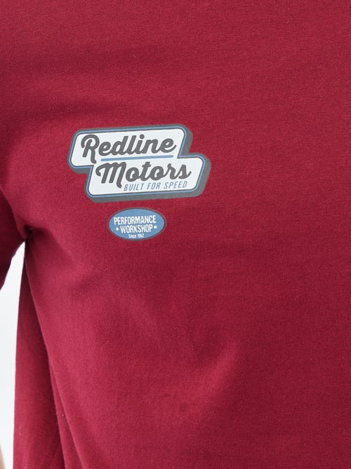 T-shirt met ronde hals, korte mouwen en print - Kiabi