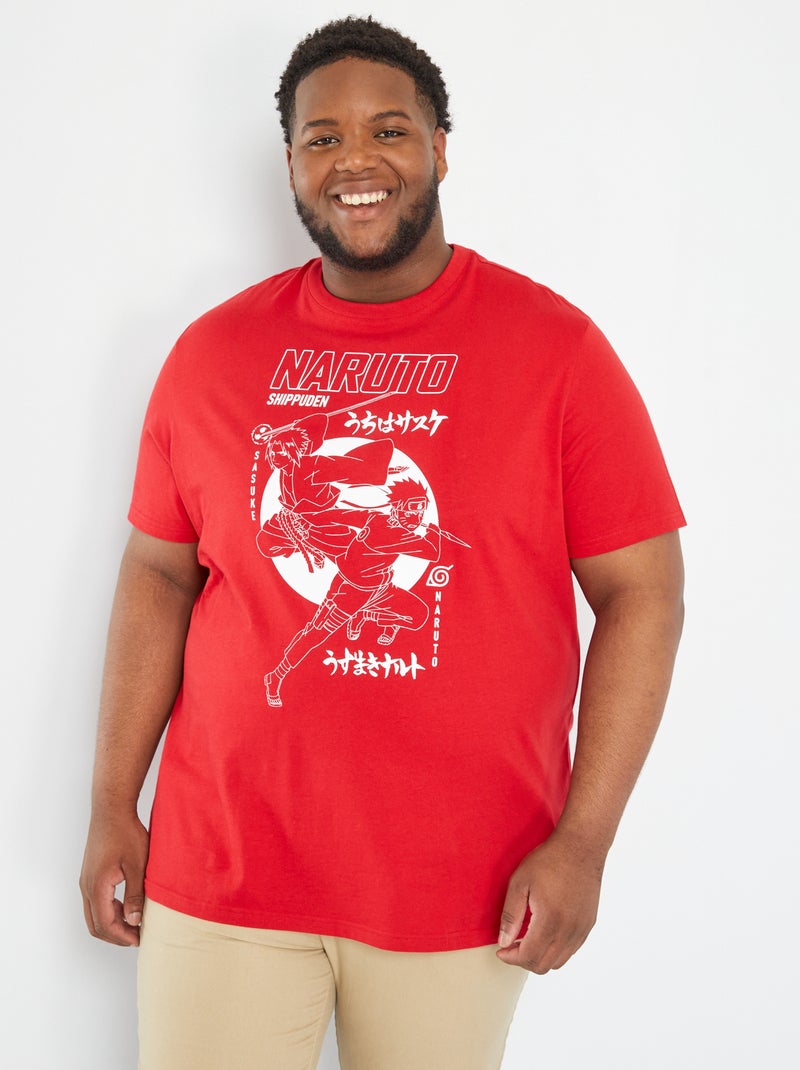 T-shirt met ronde hals 'Naruto' ORANJE - Kiabi