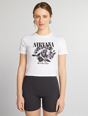 T-shirt met ronde hals 'Nirvana'