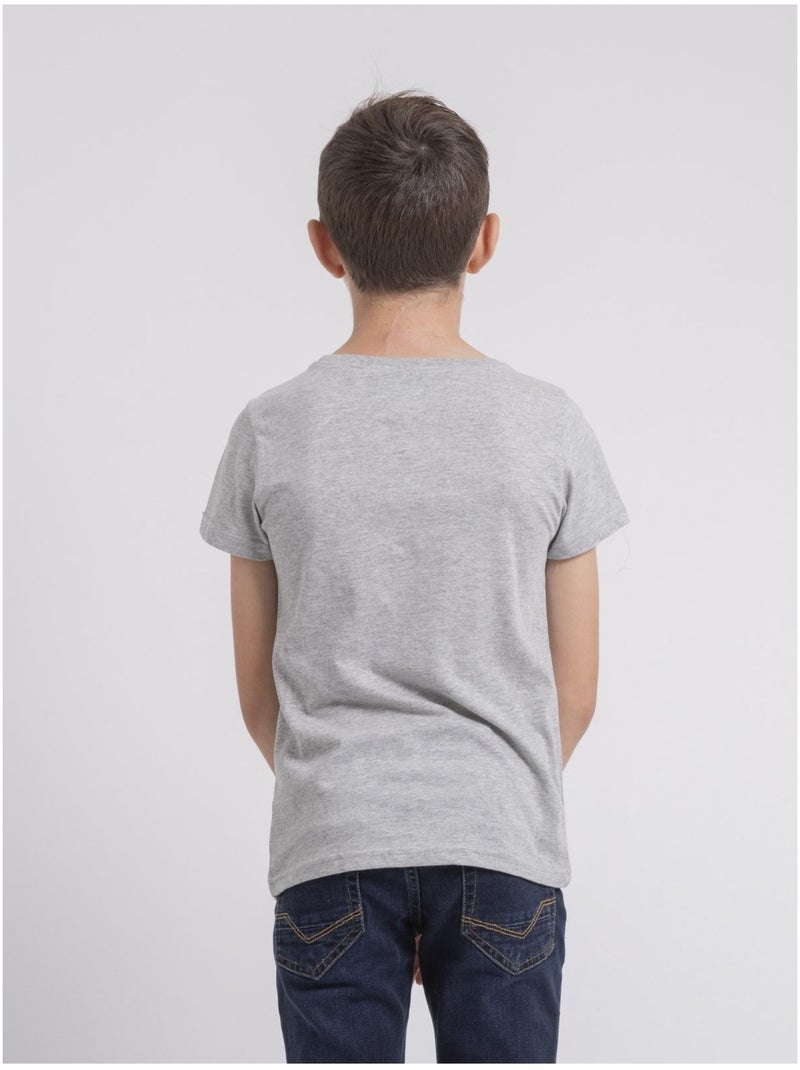 T-shirt met ronde hals van puur katoen - JOUANCY-J Lichtgrijs - Kiabi