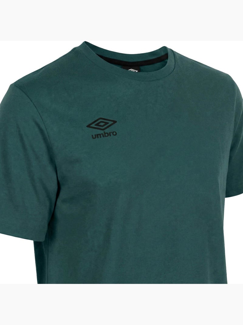 T-shirt met ronde hals voor heren van 160 g/m² katoen met bedrukt logo 618290 Groen - Kiabi