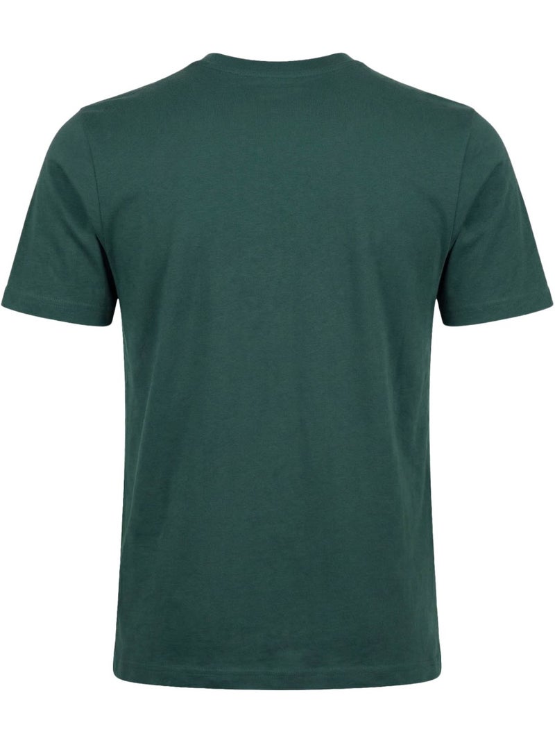 T-shirt met ronde hals voor heren van 160 g/m² katoen met bedrukt logo 618290 Groen - Kiabi