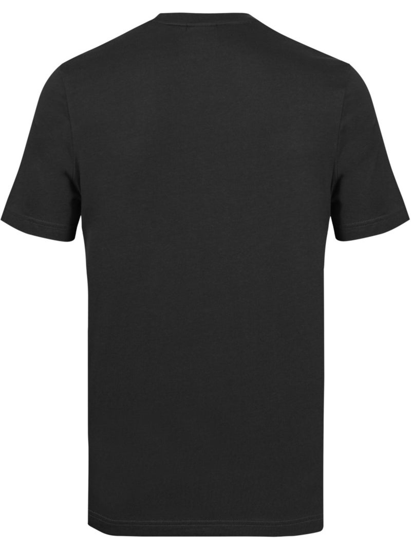 T-shirt met ronde hals voor heren van 160 g/m² katoen met bedrukt logo 618290 Zwart - Kiabi