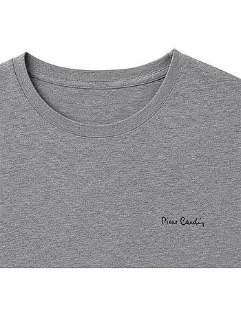 T-shirt met ronde hals voor heren, voorzien van kenmerkend borduurwerk op de borst.