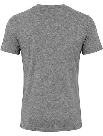 T-shirt met ronde hals voor heren, voorzien van kenmerkend borduurwerk op de borst.