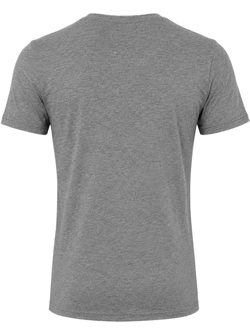 T-shirt met ronde hals voor heren, voorzien van kenmerkend borduurwerk op de borst. Grijs - Kiabi