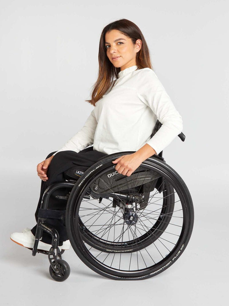 T-shirt met ruchekraag - So Easy sneeuw wit - Kiabi