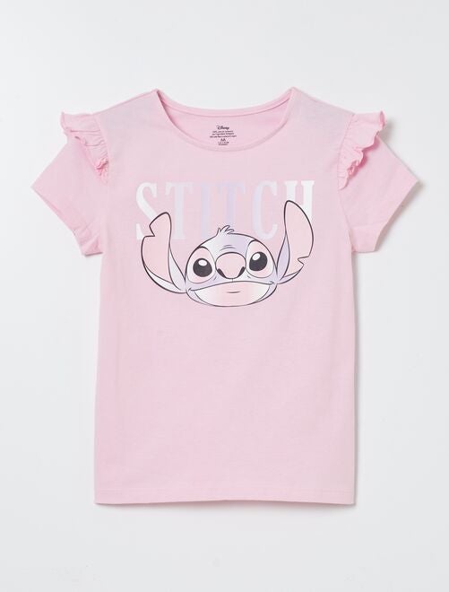 T-shirt met ruchemouwen 'Stitch' - Kiabi