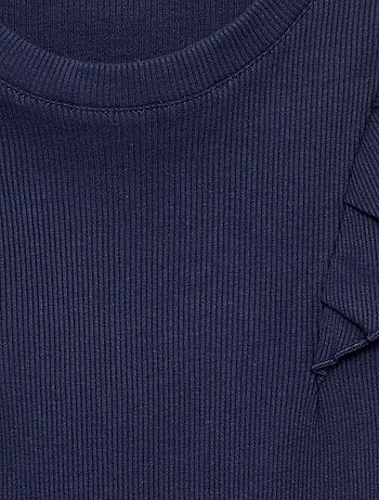 T-shirt met ruches op de schouders - gemakkelijk aan te trekken collectie