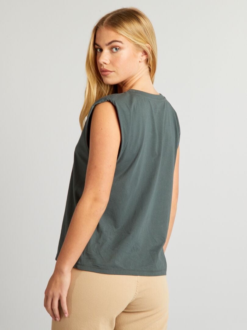 T-shirt body met schoudervulling