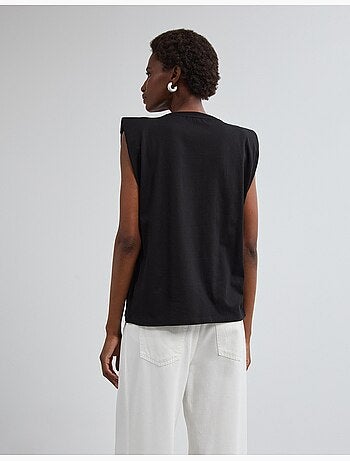 T-shirt met schoudervullingen, mo fashion