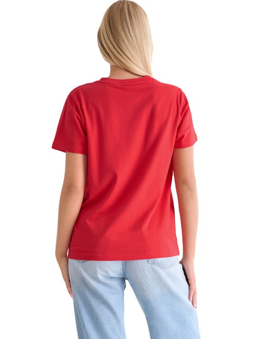 T-shirt met slipe mouwen coeur summertime - Kiabi