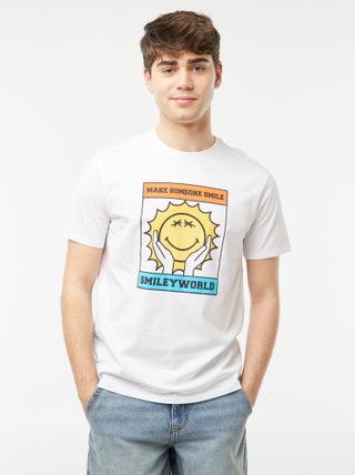 T-shirt met 'Smiley World'-print