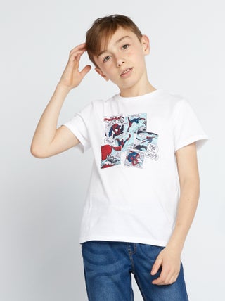 T-shirt met 'Spider-Man'-print - Makkelijk aan te trekken